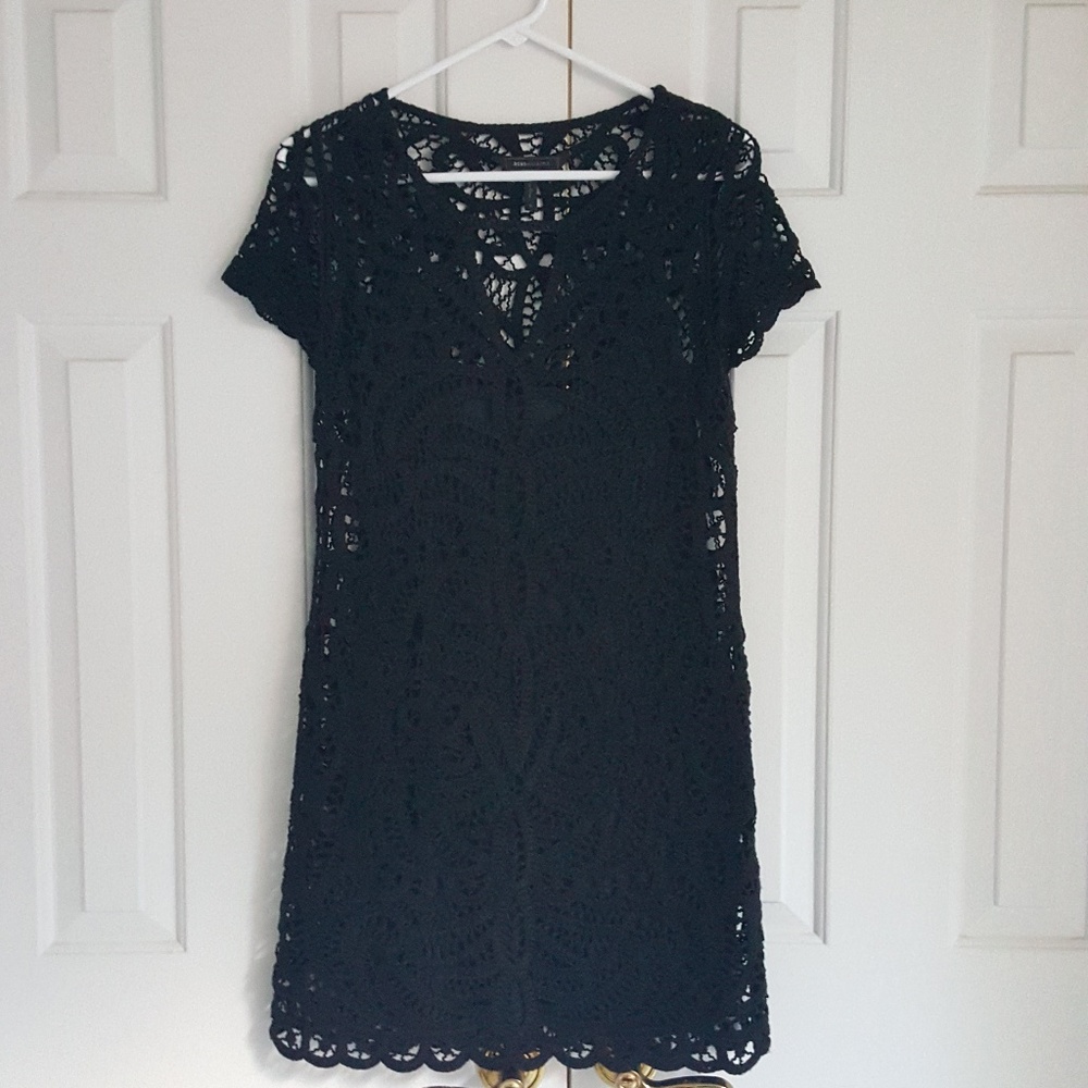 BCBG | Black Lalinda Crochet Lace Dress
